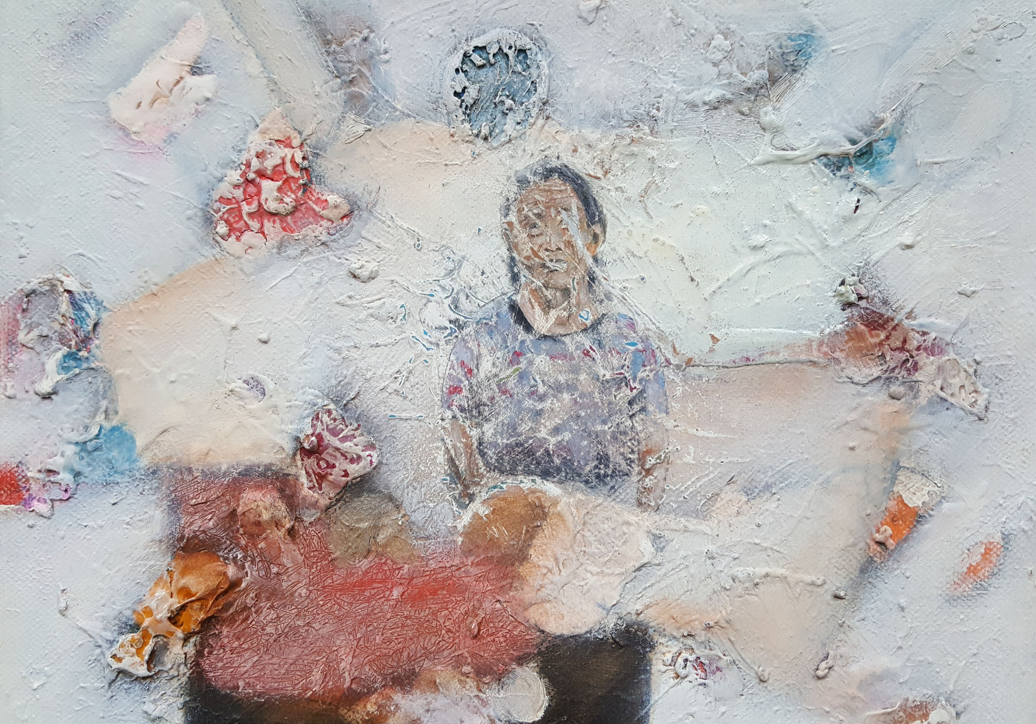 Des-aparecidos III, 2018, 30 x 24 cm, Mixed media on canvas