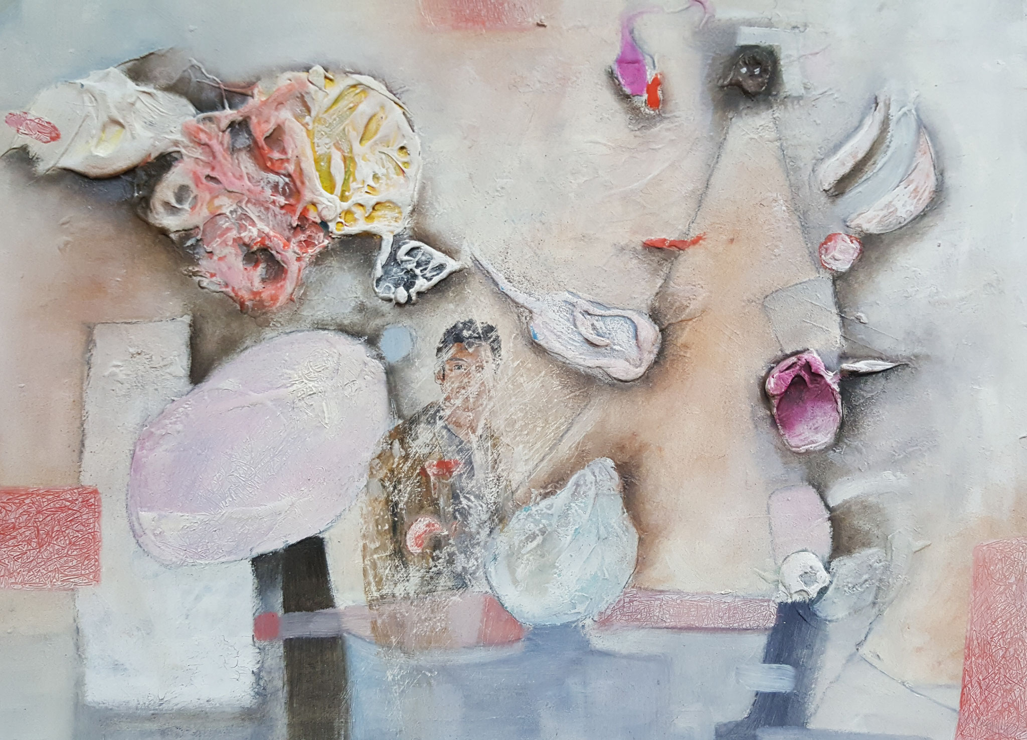 Des-aparecidos XII, 2018, 40 x 30 cm, Mixed media on canvas