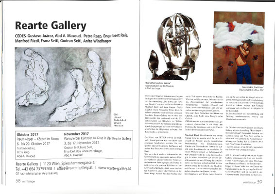 Zeitschrift "Vernissage", Ausgabe 335, November 2017/Jänner 2018