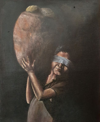 Los Condenados, 2022, 20 x 30 cm, Öl auf Leinwand, Stipendium des Landes Tirol