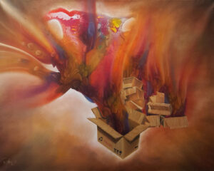 Irreale Realitäten, 90 x 70 cm, Öl auf Leinwand, 201