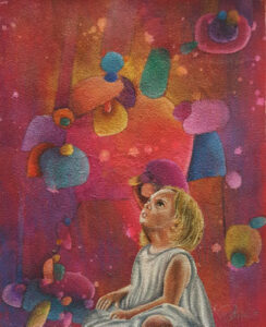Magische Momente, 28 x 23 cm, Acryl auf Schleifpapier, 2019